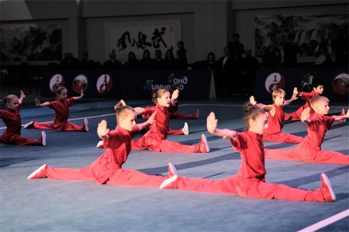 俄羅斯青少年在開幕式上進(jìn)行武術(shù)表演。駐俄羅斯大使館供圖